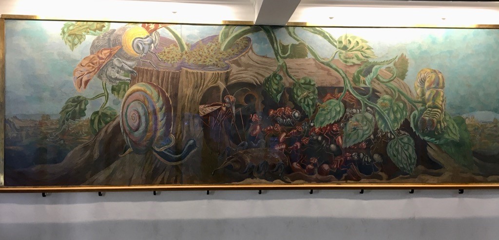 Naturen - freskobilde av Axel Renvold