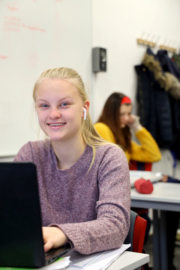 Foto: Bilde av elev på H20 Bilde tatt av Heidi M. Skjebstad