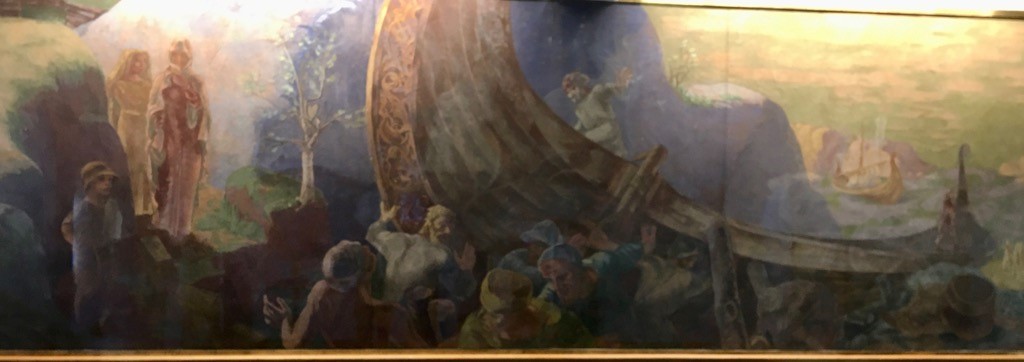 Historien, frescobilde av Alf Rolfsen