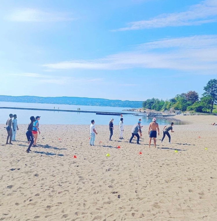 Kroppsøving på Gressholmen