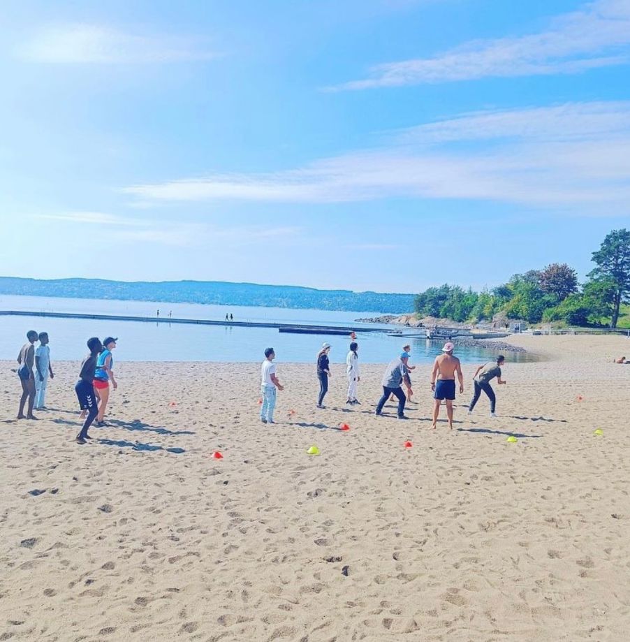 Foto: Astrid Grytte Kroppsøving på Gressholmen